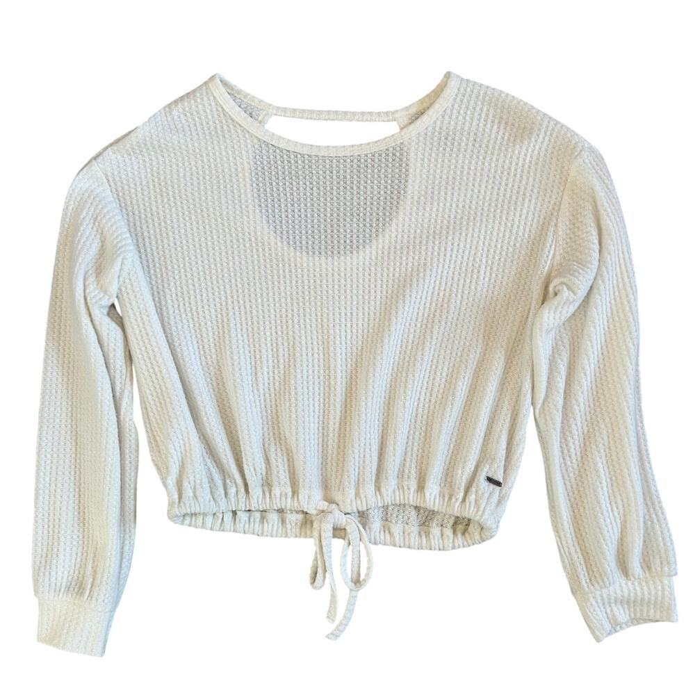 Hollister Women's Waffle Open Back Shirt Super Soft Size XS